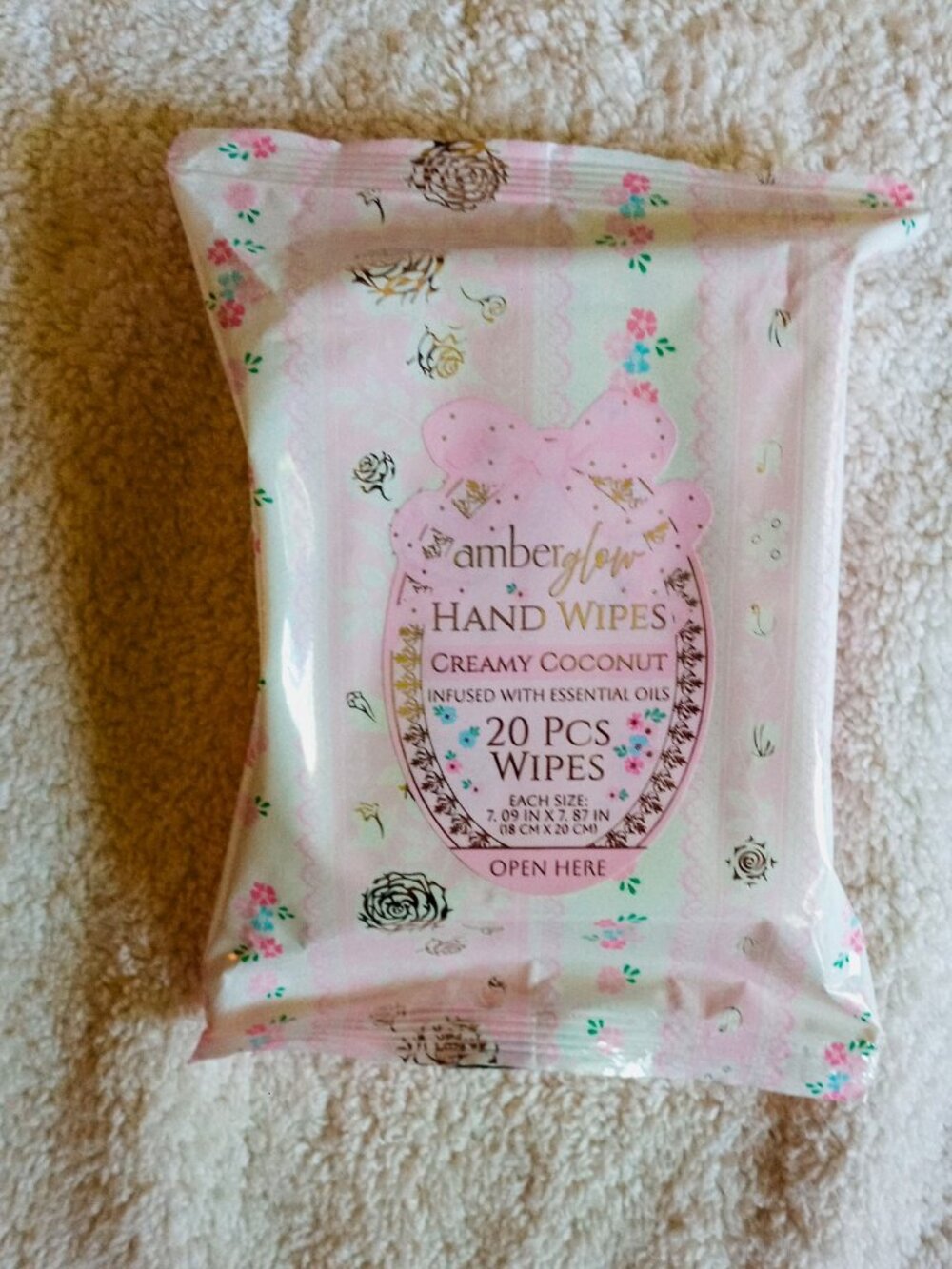 2 Luxurious 8oz Amberglow Hand & Body Lotions & 20pk Hand Wipes NWT - Picture 6 of 12